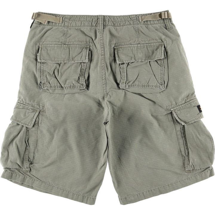 2000'S Ralph Lauren Polo Jeans Company ripstop cargo shorts, men's size W37 cotton green type Vintage Second Hand