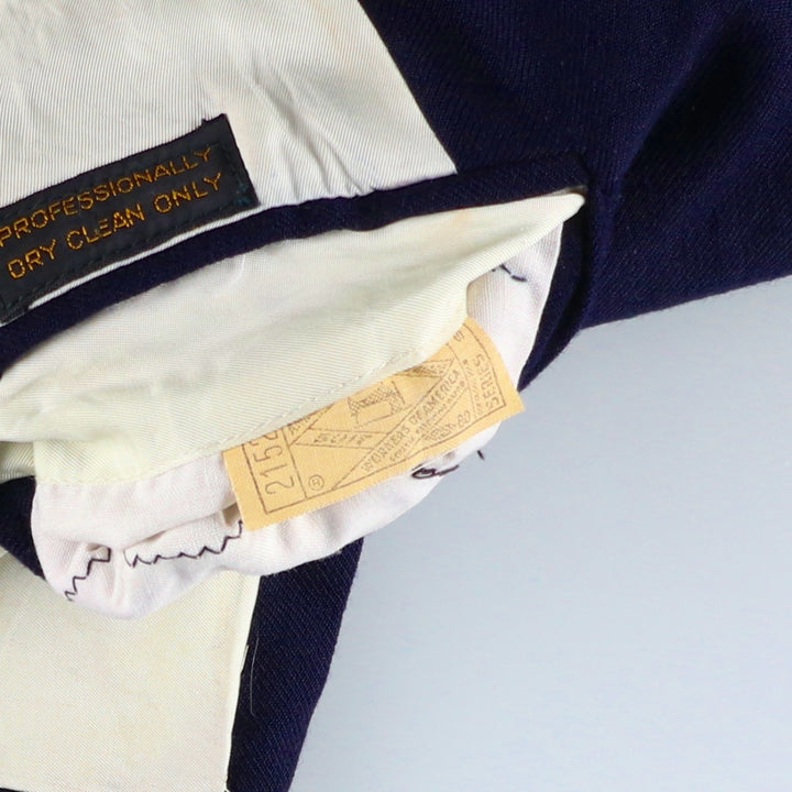 I.Magnin Navy Blazer Tailored Jacket, Men's Size S (approx.) unclear navy blue type Vintage Second Hand