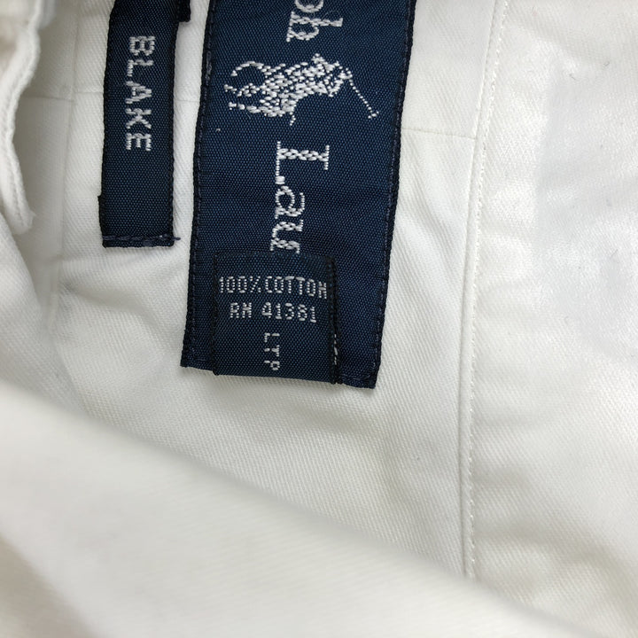 Ralph Lauren BLAKE short sleeve button down shirt, men's size M cotton white type Vintage Second Hand
