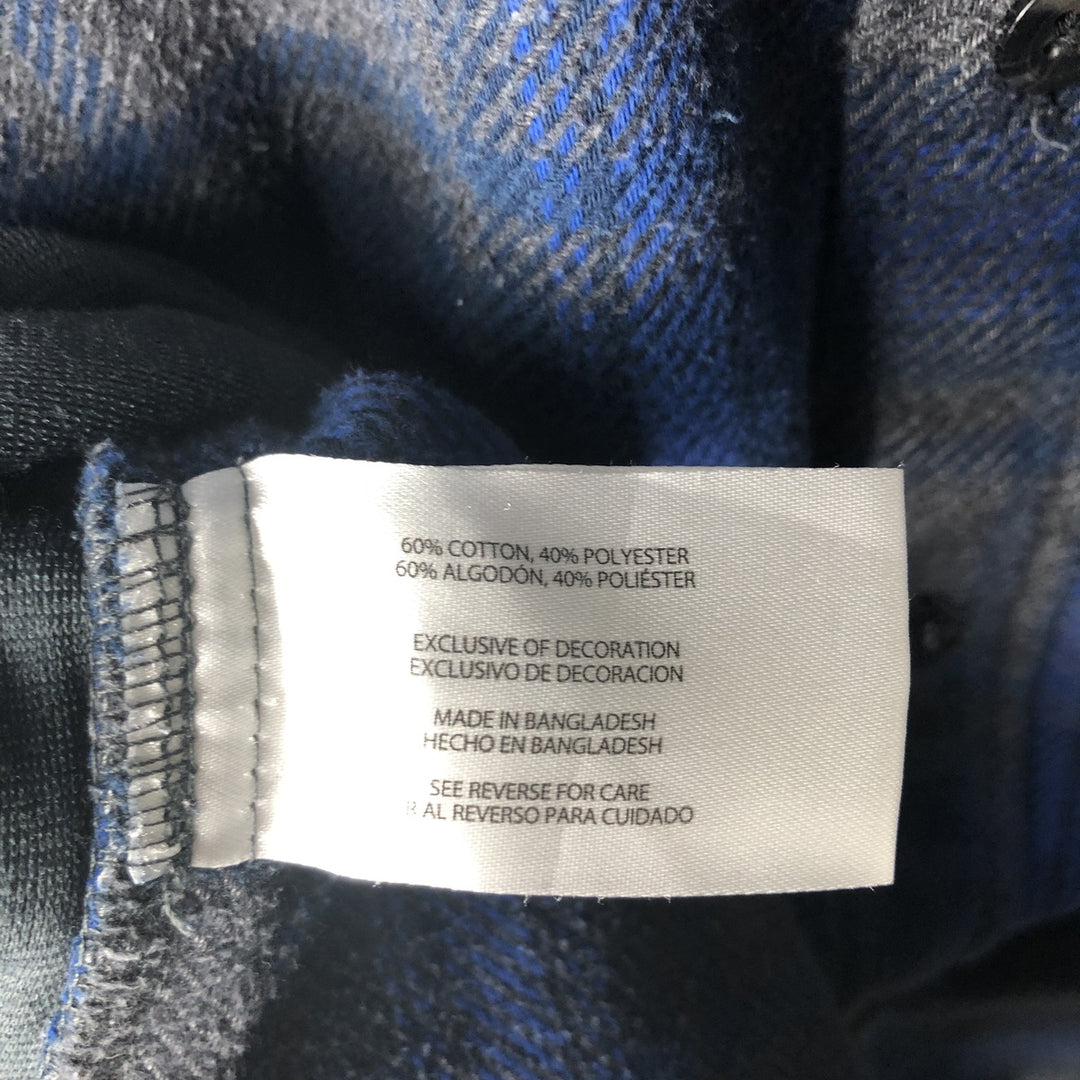 ORVIS Long Sleeve Heavy Flannel Check Shirt, Men's XL cotton navy blue type Vintage Second Hand