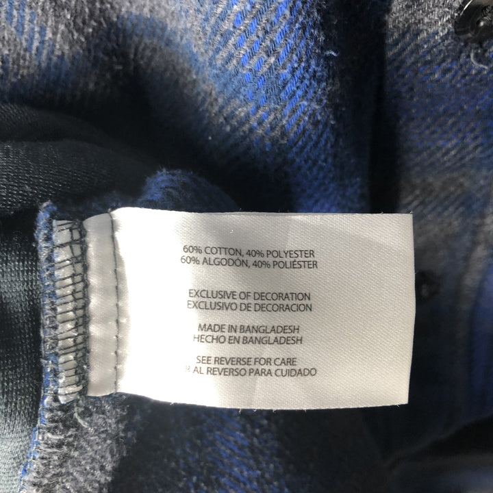 ORVIS Long Sleeve Heavy Flannel Check Shirt, Men's XL cotton navy blue type Vintage Second Hand