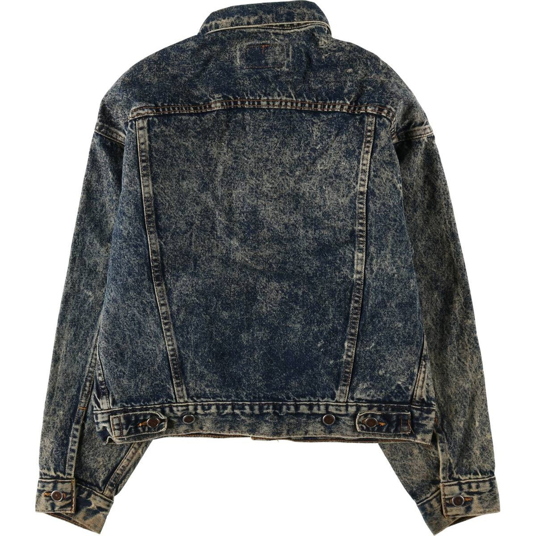 1990'S Levi's 70508-0227 Chemical Wash Denim Jacket, Made in USA, Women's Size S (Equivalent), Vintage cotton navy blue type Vintage Second Hand