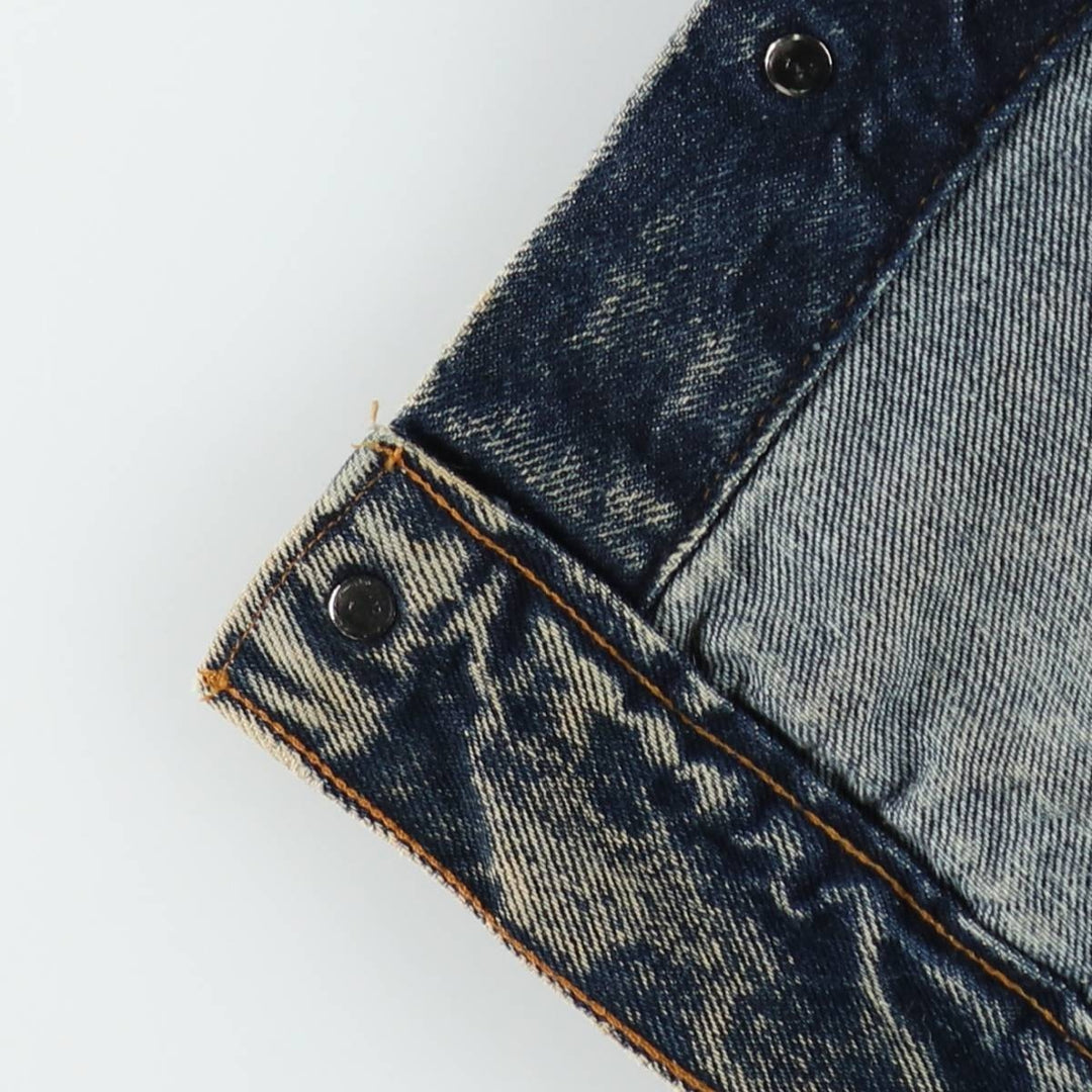 1990'S Levi's 70508-0227 Chemical Wash Denim Jacket, Made in USA, Women's Size S (Equivalent), Vintage cotton navy blue type Vintage Second Hand