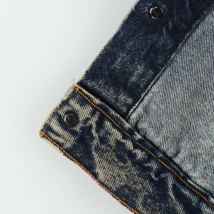 1990'S Levi's 70508-0227 Chemical Wash Denim Jacket, Made in USA, Women's Size S (Equivalent), Vintage cotton navy blue type Vintage Second Hand