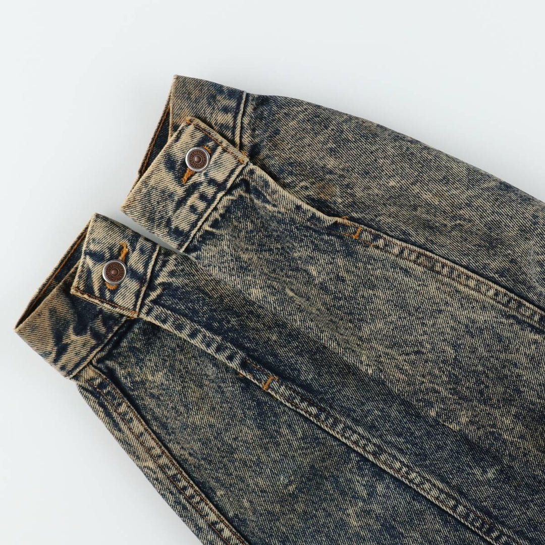1990'S Levi's 70508-0227 Chemical Wash Denim Jacket, Made in USA, Women's Size S (Equivalent), Vintage cotton navy blue type Vintage Second Hand