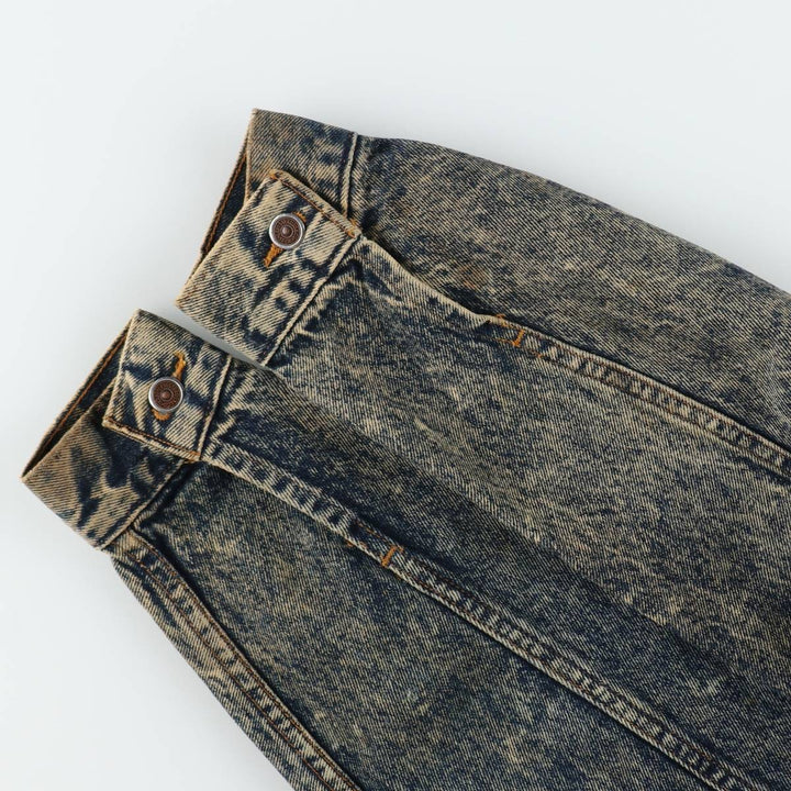 1990'S Levi's 70508-0227 Chemical Wash Denim Jacket, Made in USA, Women's Size S (Equivalent), Vintage cotton navy blue type Vintage Second Hand