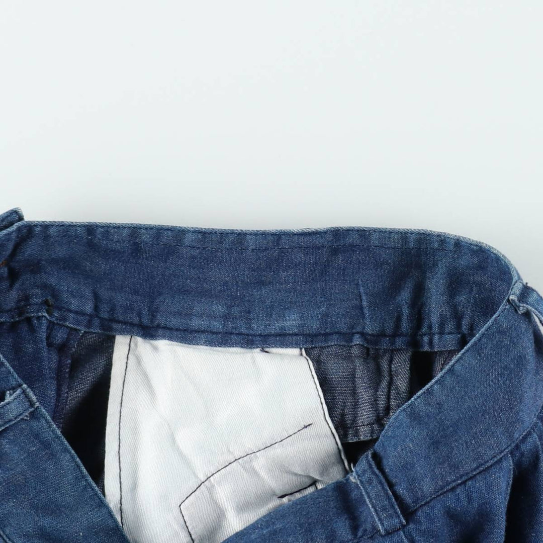 ~90'S Ralph Lauren denim long flared skirt, made in USA, women's size S equivalent, vintage. cotton navy blue type Vintage Second Hand