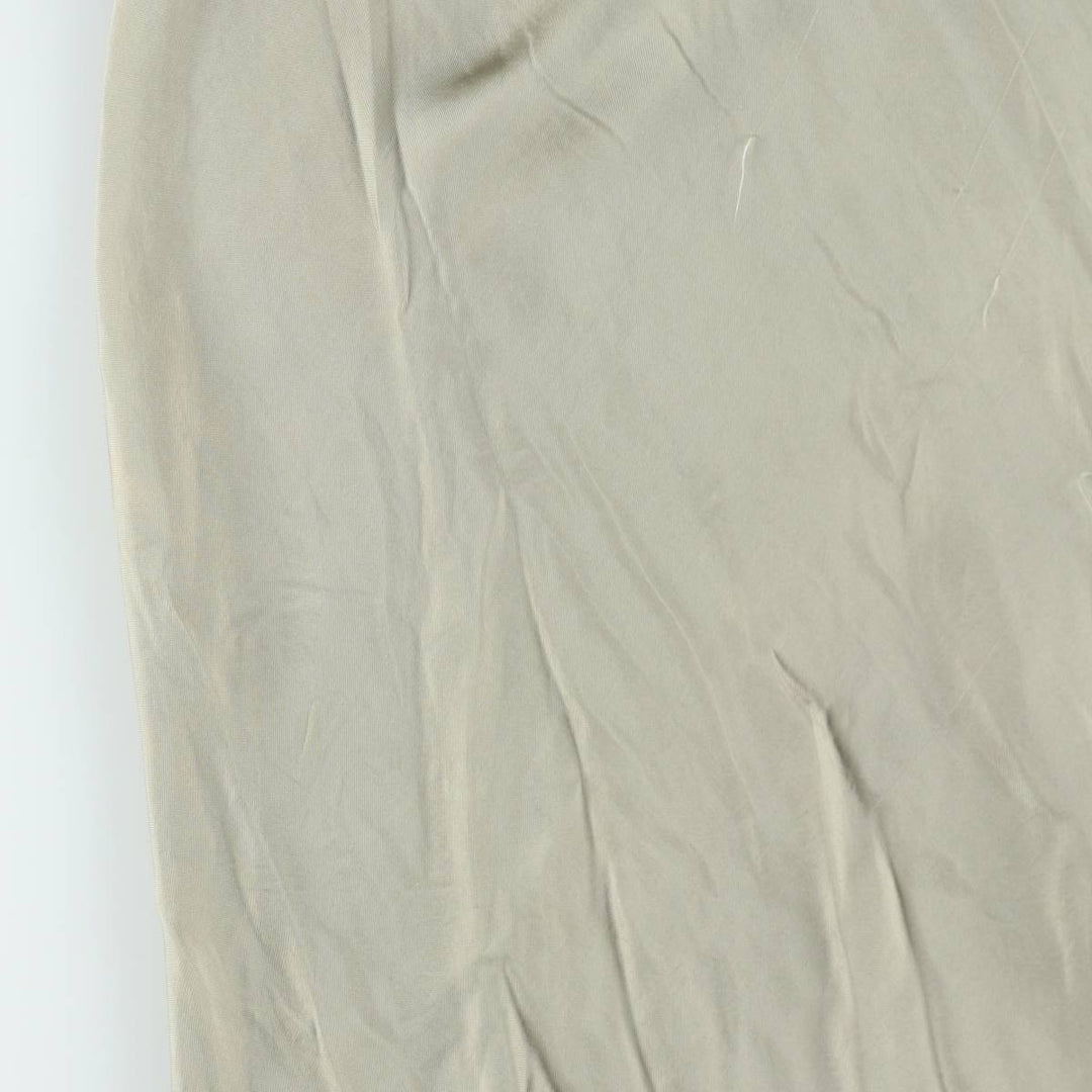 NIASTYLE All-over Botanical Pattern Midi Flare Skirt (Women's Size L equivalent) polyester Beige type Vintage Second Hand