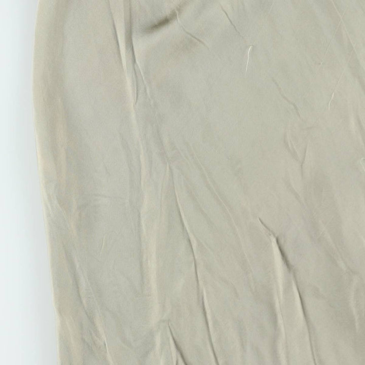 NIASTYLE All-over Botanical Pattern Midi Flare Skirt (Women's Size L equivalent) polyester Beige type Vintage Second Hand