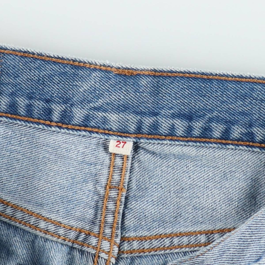 Levi's denim half-length tight skirt, women's size L equivalent. cotton blue type Vintage Second Hand
