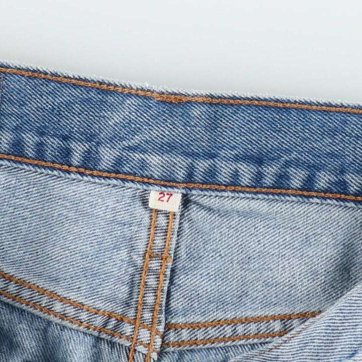 Levi's denim half-length tight skirt, women's size L equivalent. cotton blue type Vintage Second Hand