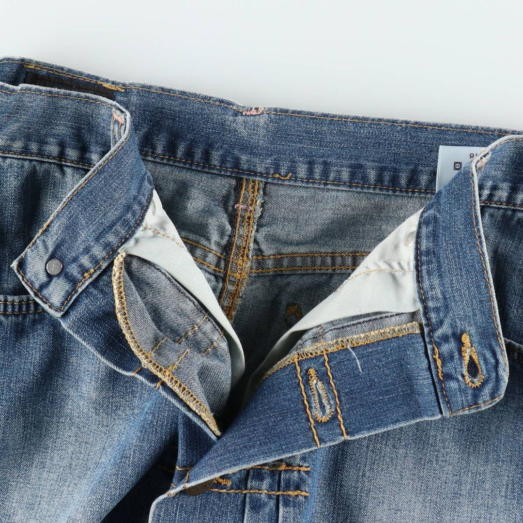 Lee Regular Fit Skort Mid Rise, Front Opening, Denim Half-Length Tight Skirt, Women's Size L cotton blue type Vintage Second Hand