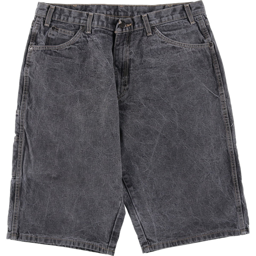 Dickies Men's Black Denim Shorts, Size W37 cotton black type Vintage Second Hand