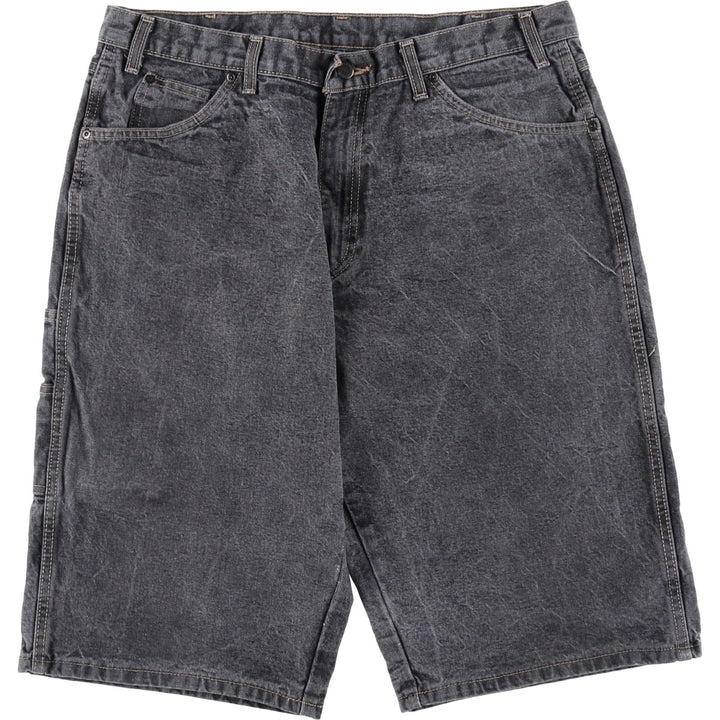 Dickies Men's Black Denim Shorts, Size W37 cotton black type Vintage Second Hand