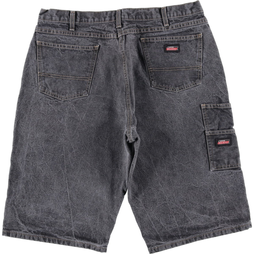 Dickies Men's Black Denim Shorts, Size W37 cotton black type Vintage Second Hand