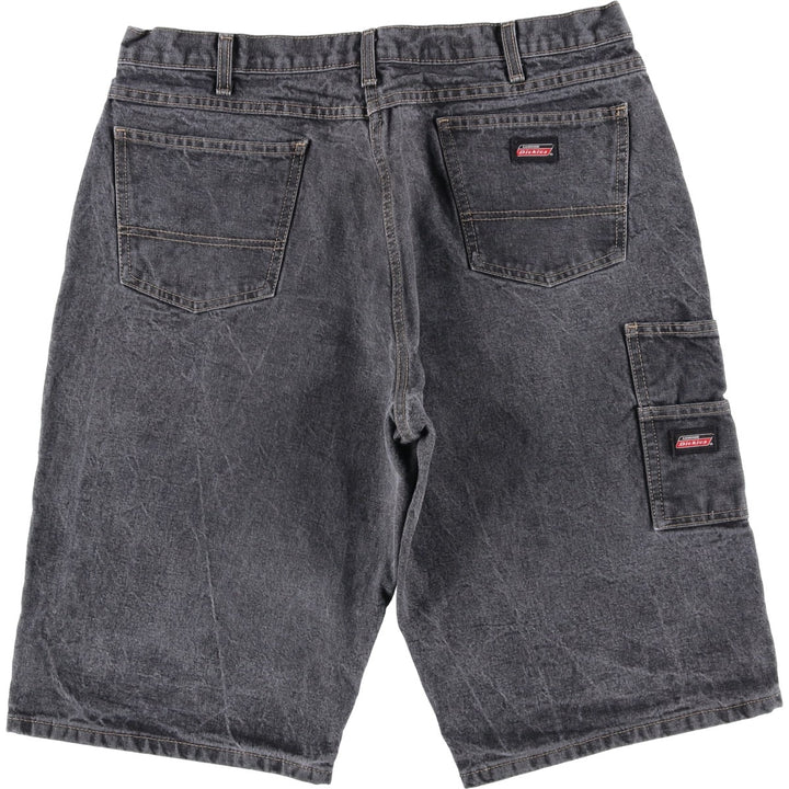 Dickies Men's Black Denim Shorts, Size W37 cotton black type Vintage Second Hand