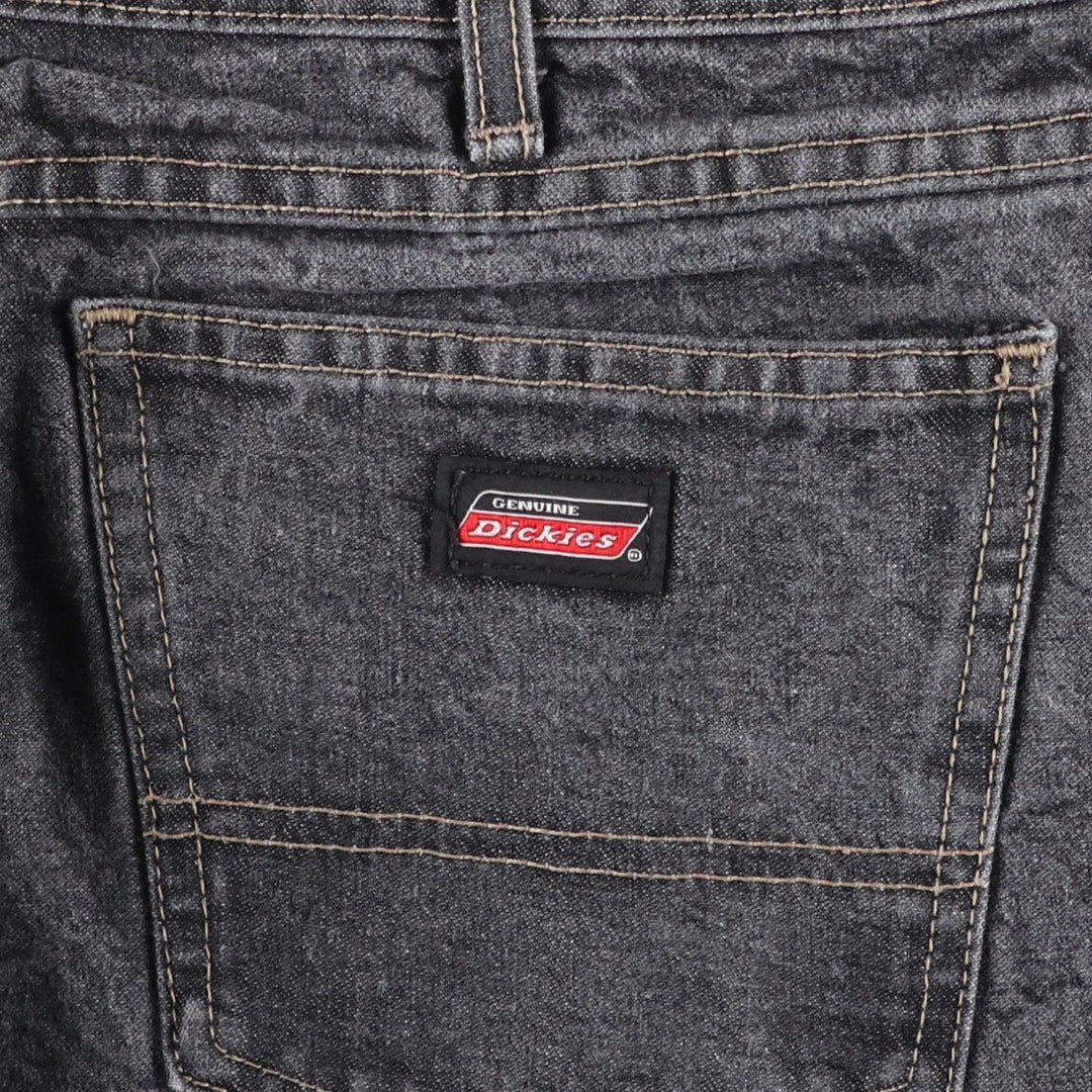 Dickies Men's Black Denim Shorts, Size W37 cotton black type Vintage Second Hand
