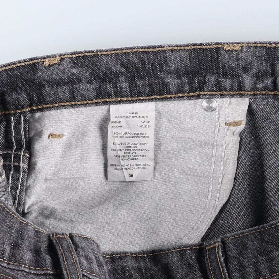 Dickies Men's Black Denim Shorts, Size W37 cotton black type Vintage Second Hand