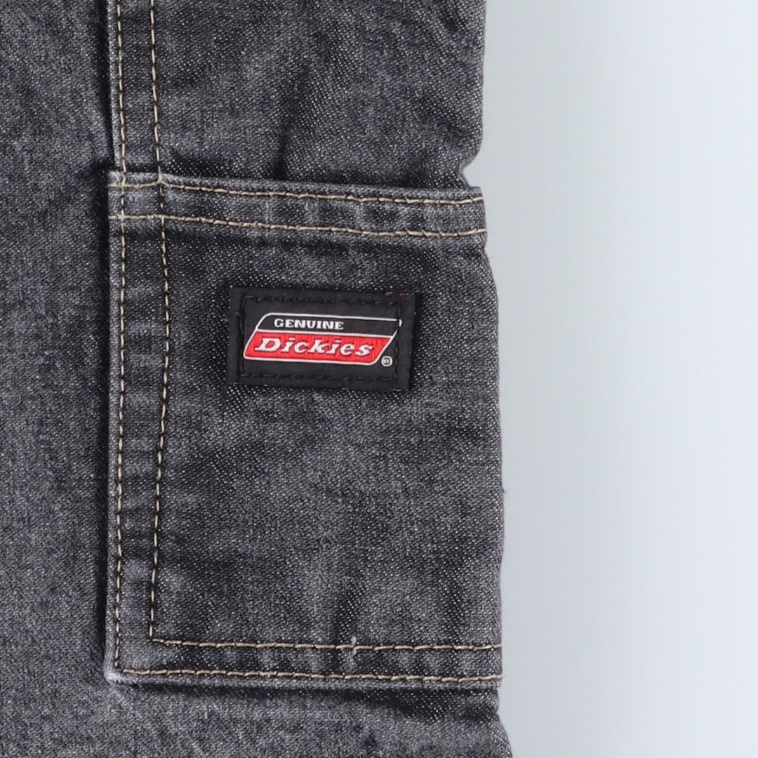 Dickies Men's Black Denim Shorts, Size W37 cotton black type Vintage Second Hand