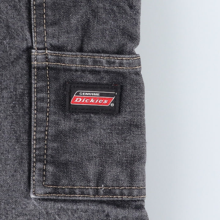 Dickies Men's Black Denim Shorts, Size W37 cotton black type Vintage Second Hand