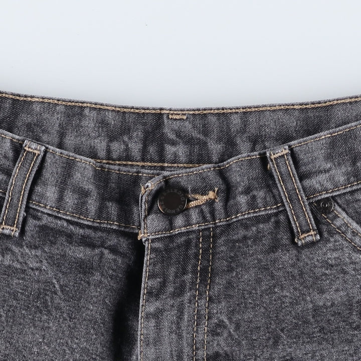 Dickies Men's Black Denim Shorts, Size W37 cotton black type Vintage Second Hand