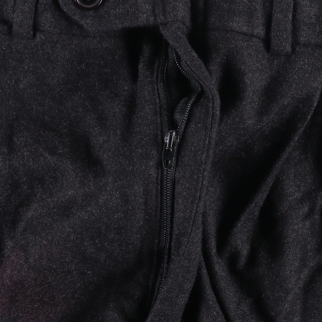 ~1990'S Giorgio Armani Two-Pleat Slacks, Made in Italy, Men's W32 (approx.), Vintage wool Charcoal Vintage Second Hand