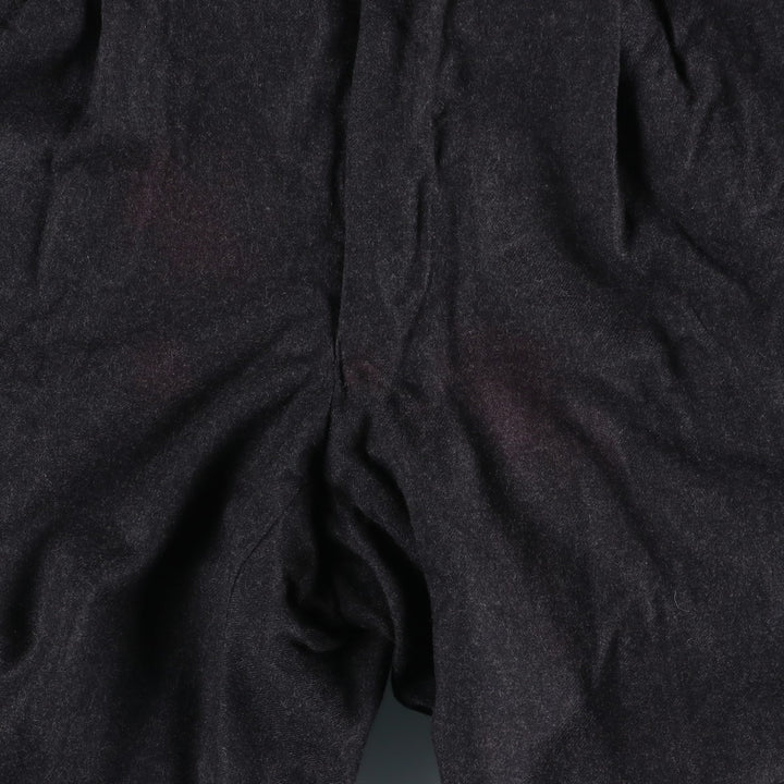 ~1990'S Giorgio Armani Two-Pleat Slacks, Made in Italy, Men's W32 (approx.), Vintage wool Charcoal Vintage Second Hand