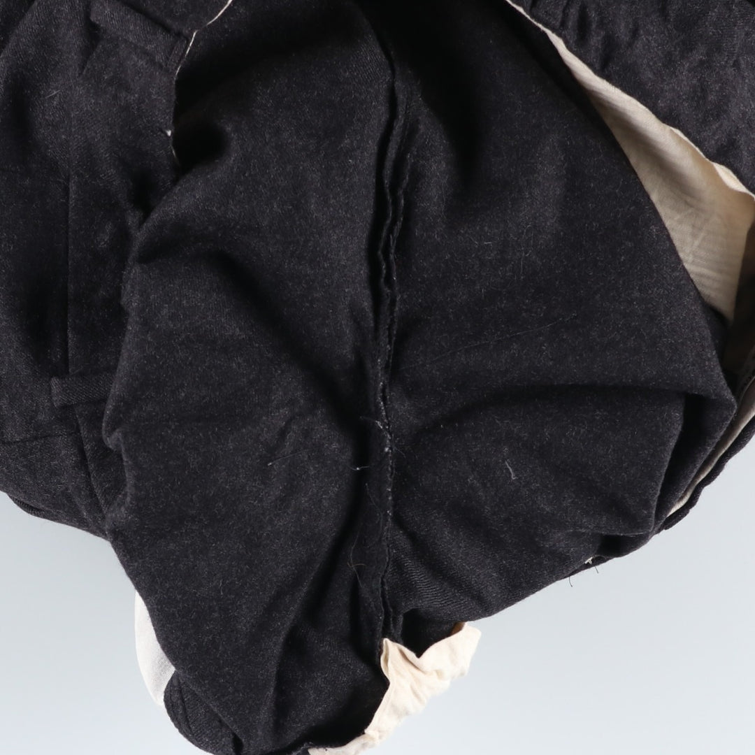~1990'S Giorgio Armani Two-Pleat Slacks, Made in Italy, Men's W32 (approx.), Vintage wool Charcoal Vintage Second Hand