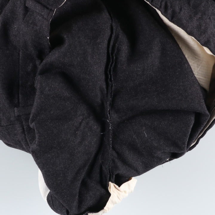 ~1990'S Giorgio Armani Two-Pleat Slacks, Made in Italy, Men's W32 (approx.), Vintage wool Charcoal Vintage Second Hand