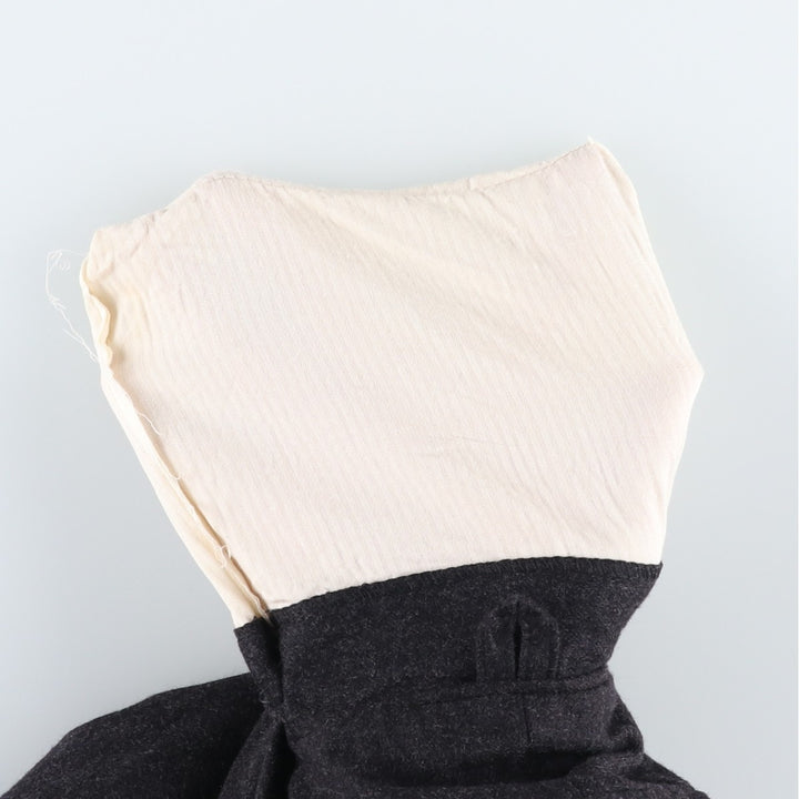 ~1990'S Giorgio Armani Two-Pleat Slacks, Made in Italy, Men's W32 (approx.), Vintage wool Charcoal Vintage Second Hand