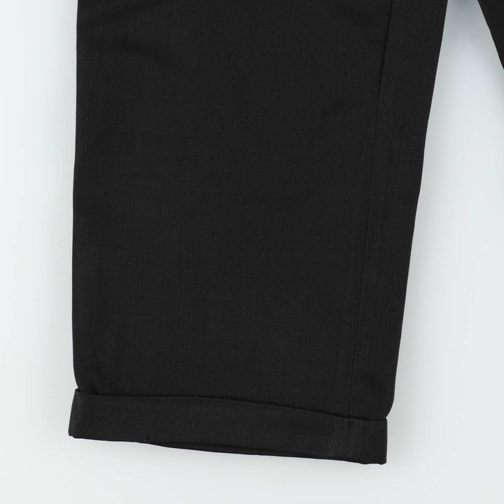80s-90'S PAZONI Three-Pleat Wool Trousers, Made in Italy, Men's Size W29 (approx.), Vintage wool black type Vintage Second Hand