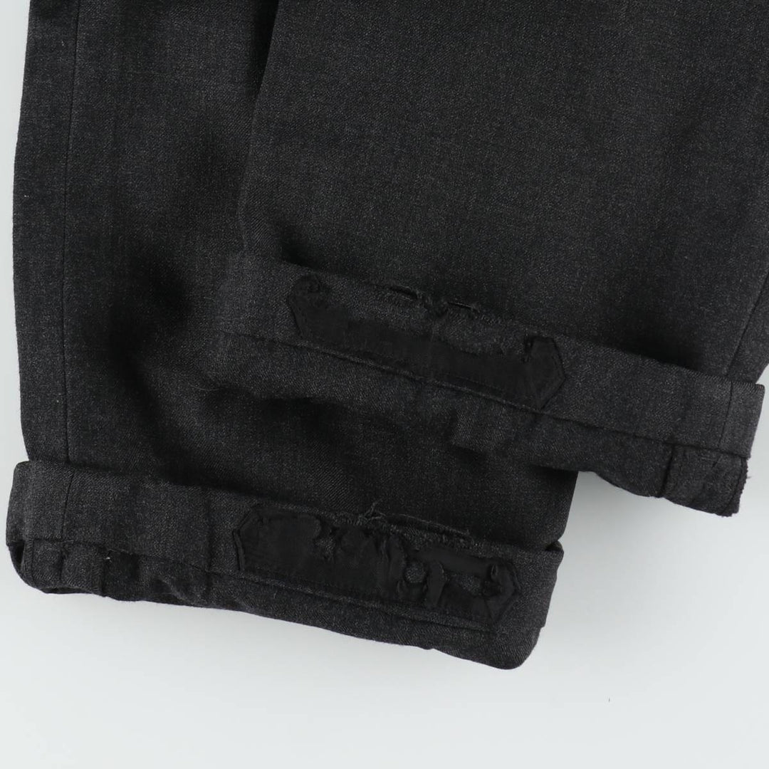 1970'S Tong Yik Tailors Ltd Men's Slacks Pants (approx. W33) Vintage unclear Charcoal Vintage Second Hand