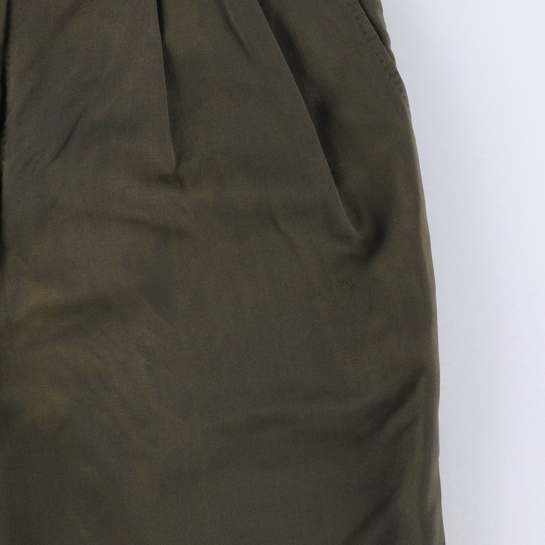CANALI Wool Trousers/Slacks, Made in Italy, Men's Size W33 (approx.) wool Khaki type Vintage Second Hand