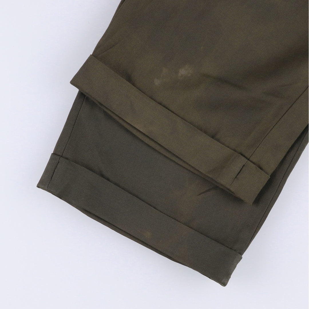 CANALI Wool Trousers/Slacks, Made in Italy, Men's Size W33 (approx.) wool Khaki type Vintage Second Hand