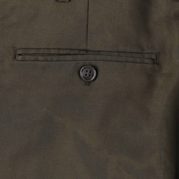 CANALI Wool Trousers/Slacks, Made in Italy, Men's Size W33 (approx.) wool Khaki type Vintage Second Hand