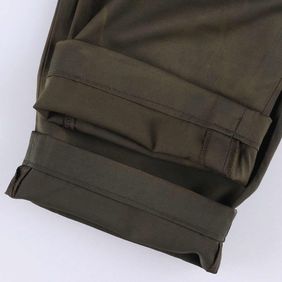 CANALI Wool Trousers/Slacks, Made in Italy, Men's Size W33 (approx.) wool Khaki type Vintage Second Hand