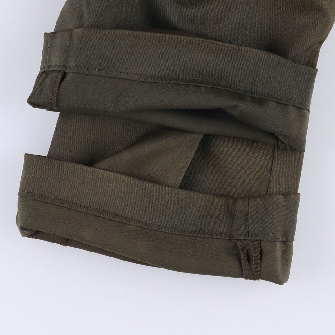 CANALI Wool Trousers/Slacks, Made in Italy, Men's Size W33 (approx.) wool Khaki type Vintage Second Hand