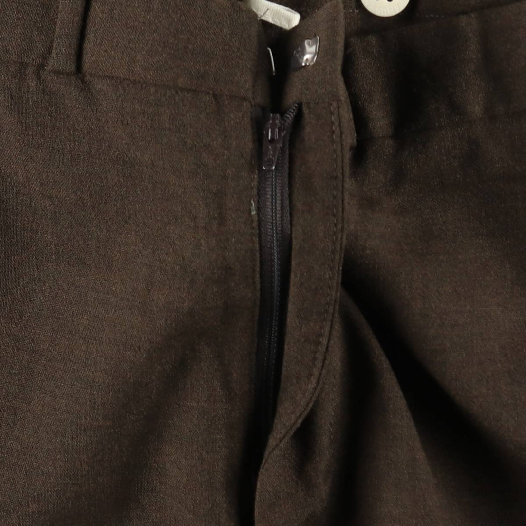 80s-90'S Lands' End wool trousers/slacks, made in USA, men's size W33 equivalent, vintage. wool brown type Vintage Second Hand