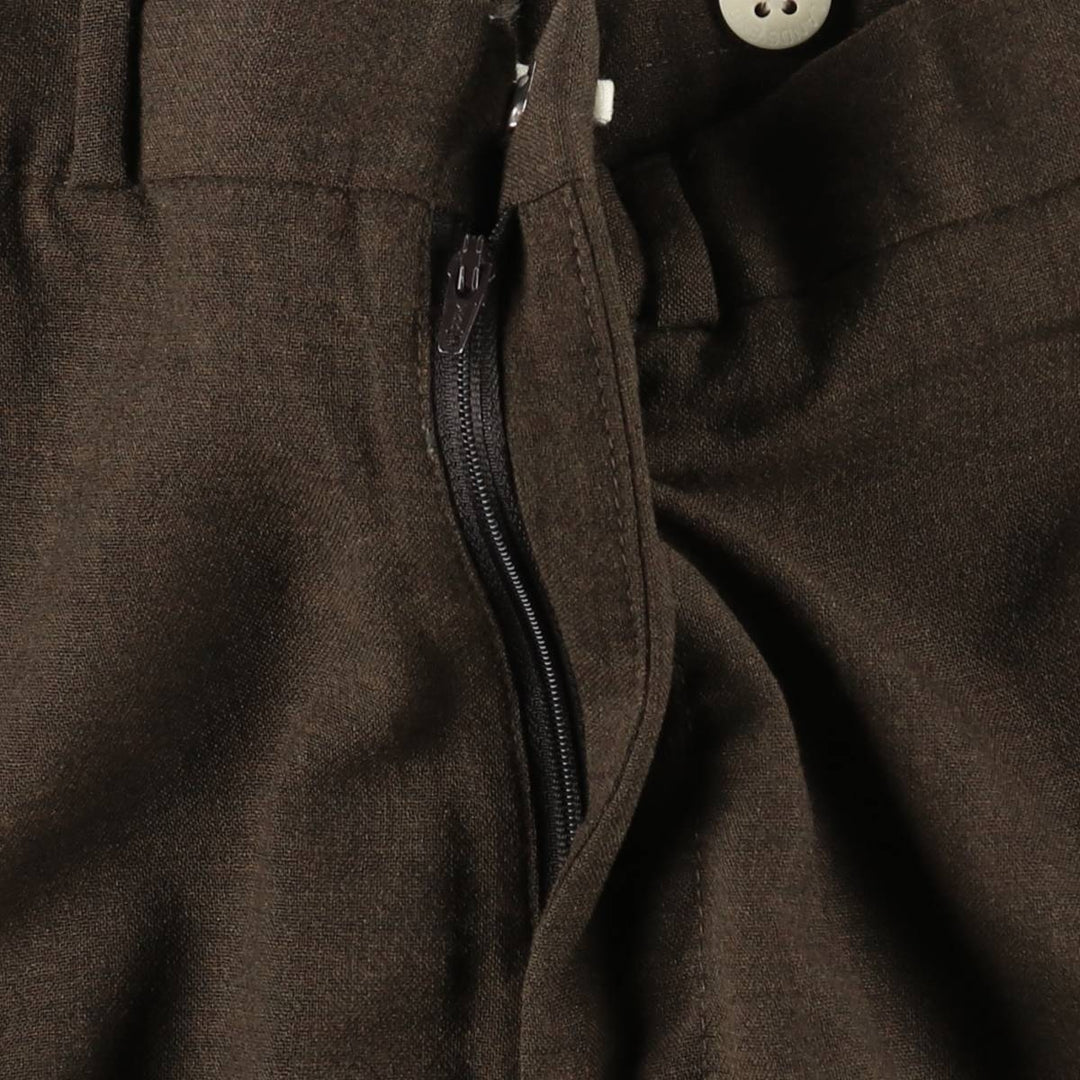 80s-90'S Lands' End wool trousers/slacks, made in USA, men's size W33 equivalent, vintage. wool brown type Vintage Second Hand