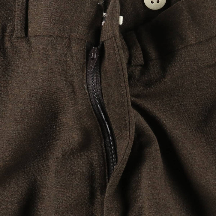 80s-90'S Lands' End wool trousers/slacks, made in USA, men's size W33 equivalent, vintage. wool brown type Vintage Second Hand