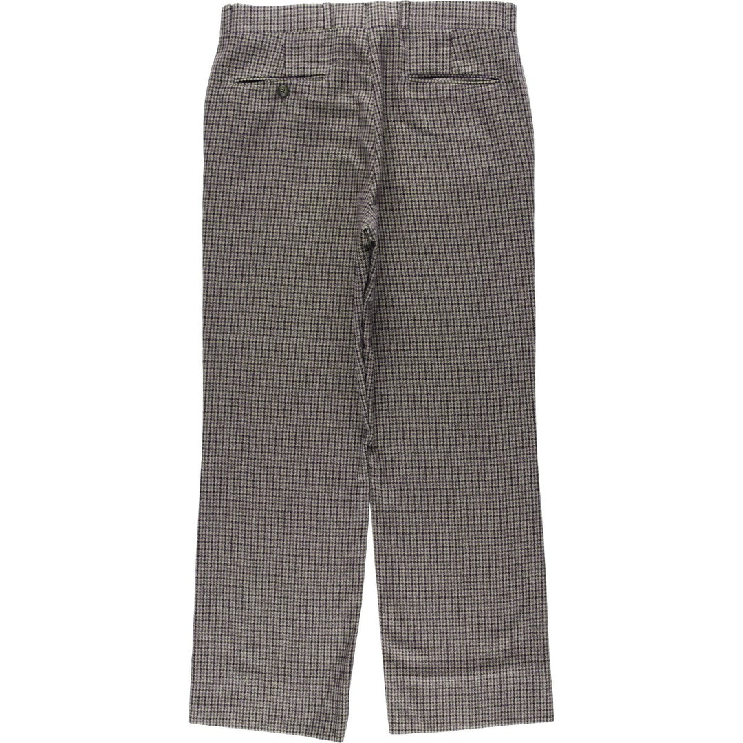 ~1990'S Cahill and Swain Inc. Check Pattern Houndstooth Pattern Slacks Pants Men's W33 (approx.) Vintage unclear Beige type Vintage Second Hand
