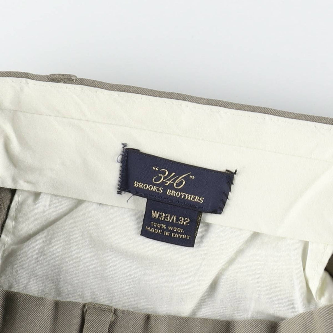 Brooks Brothers 346 Wool Pants, Men's Slacks, Size W31 wool gray type Vintage Second Hand