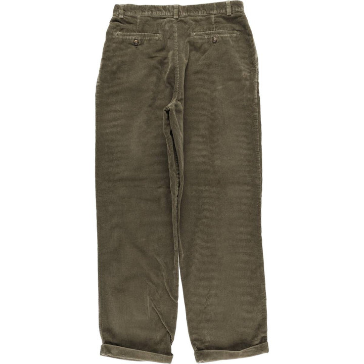 Eddie Bauer Two-pleat Corduroy Pants for Men, Size W34 cotton Khaki type Vintage Second Hand