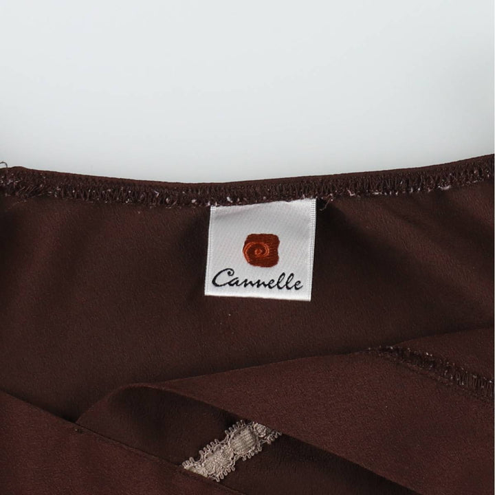 Cannelle Mini Lingerie Camisole Dress, Women's Size M (approx.) polyester dark chocolate Vintage Second Hand
