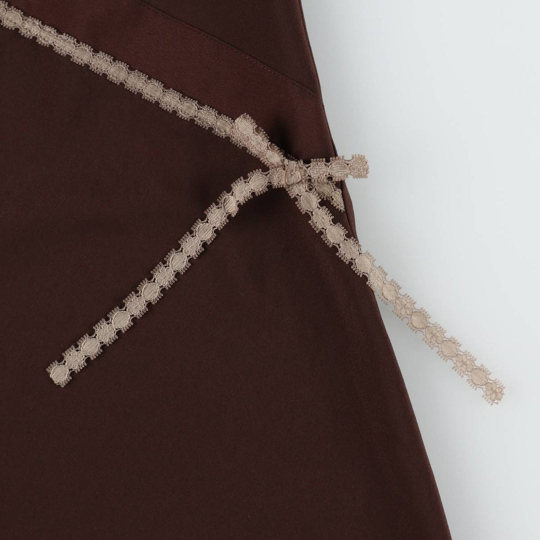 Cannelle Mini Lingerie Camisole Dress, Women's Size M (approx.) polyester dark chocolate Vintage Second Hand