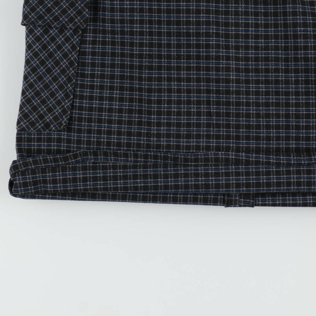 STRESSED OUT Check Pattern A-line Mini Skirt Cargo Skirt Women's Size M (approx.) unclear black type Vintage Second Hand