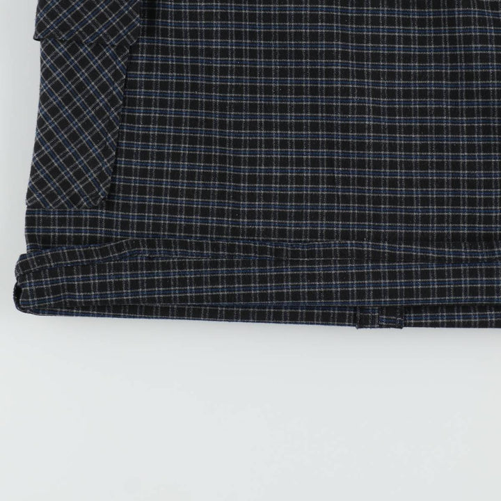 STRESSED OUT Check Pattern A-line Mini Skirt Cargo Skirt Women's Size M (approx.) unclear black type Vintage Second Hand