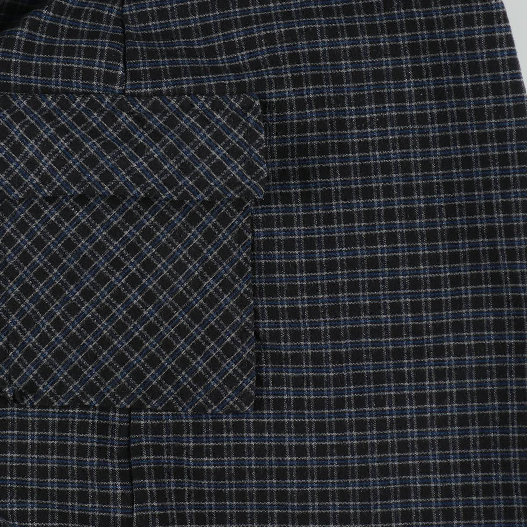 STRESSED OUT Check Pattern A-line Mini Skirt Cargo Skirt Women's Size M (approx.) unclear black type Vintage Second Hand