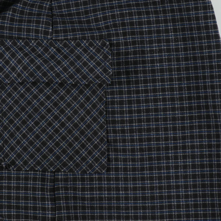 STRESSED OUT Check Pattern A-line Mini Skirt Cargo Skirt Women's Size M (approx.) unclear black type Vintage Second Hand