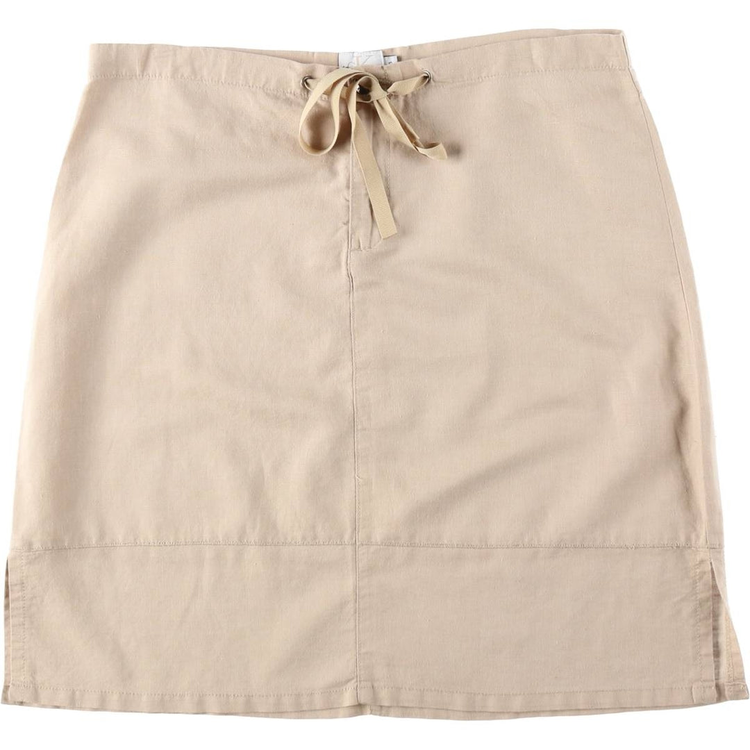 90s-00'S Calvin Klein Jeans Half-Length A-Line Skirt, Women's Size M (approx.), Vintage flux Beige type Vintage Second Hand